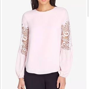 Tahari Lace Inset Blouse